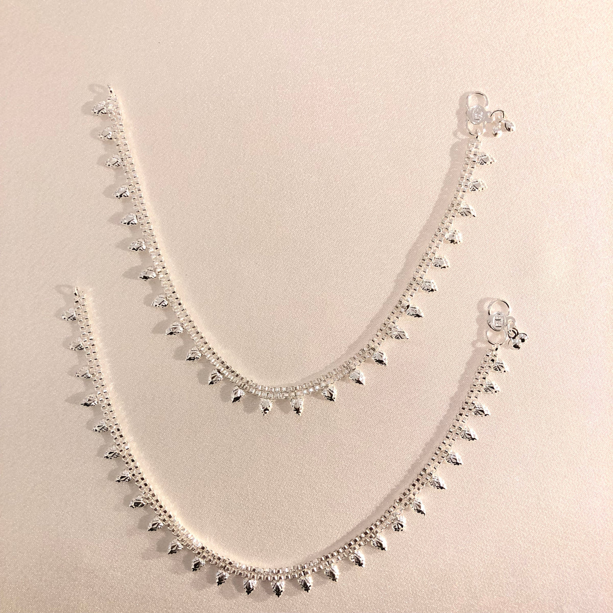 AS15 silver simple anklets image 0