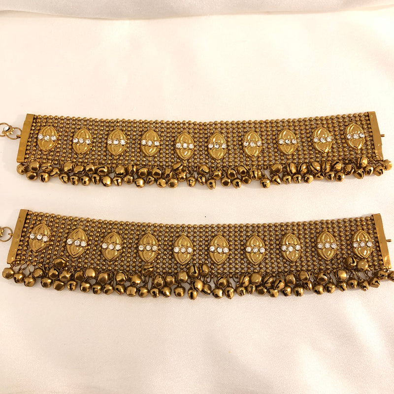 AP16 Thick stone&bells anklets image 0