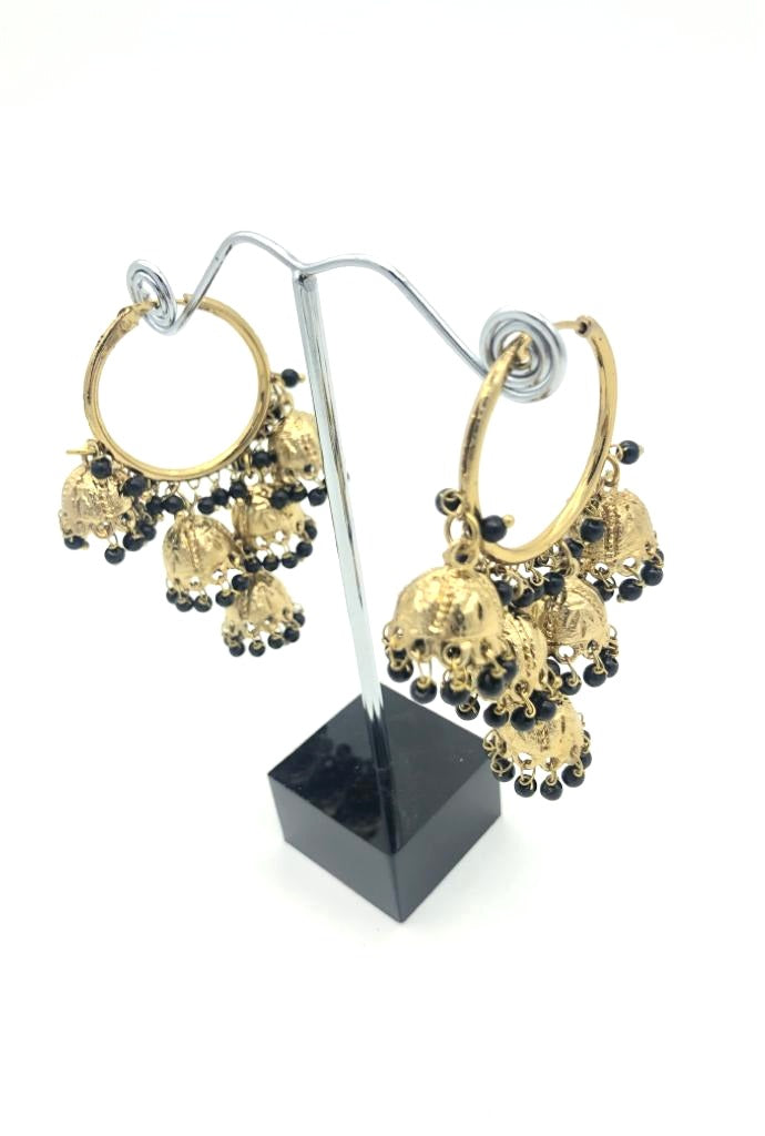 J5 Black hoop jumka image 0