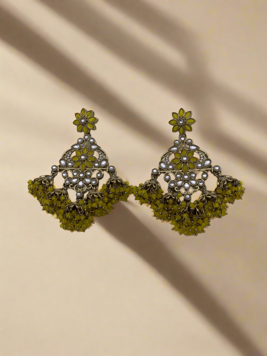 Am 002 Gold and Yellow Earrings