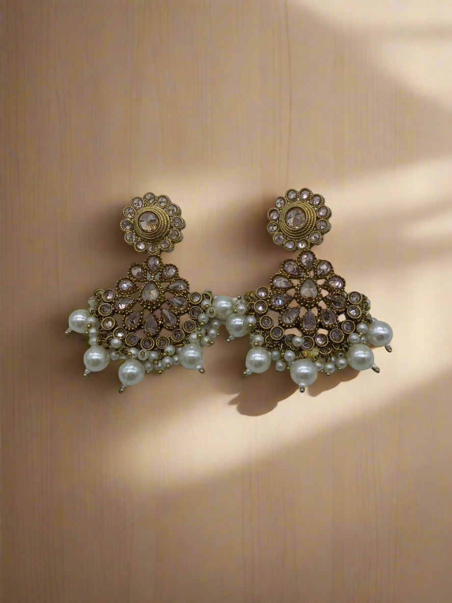 Am001 Gold polki earrings