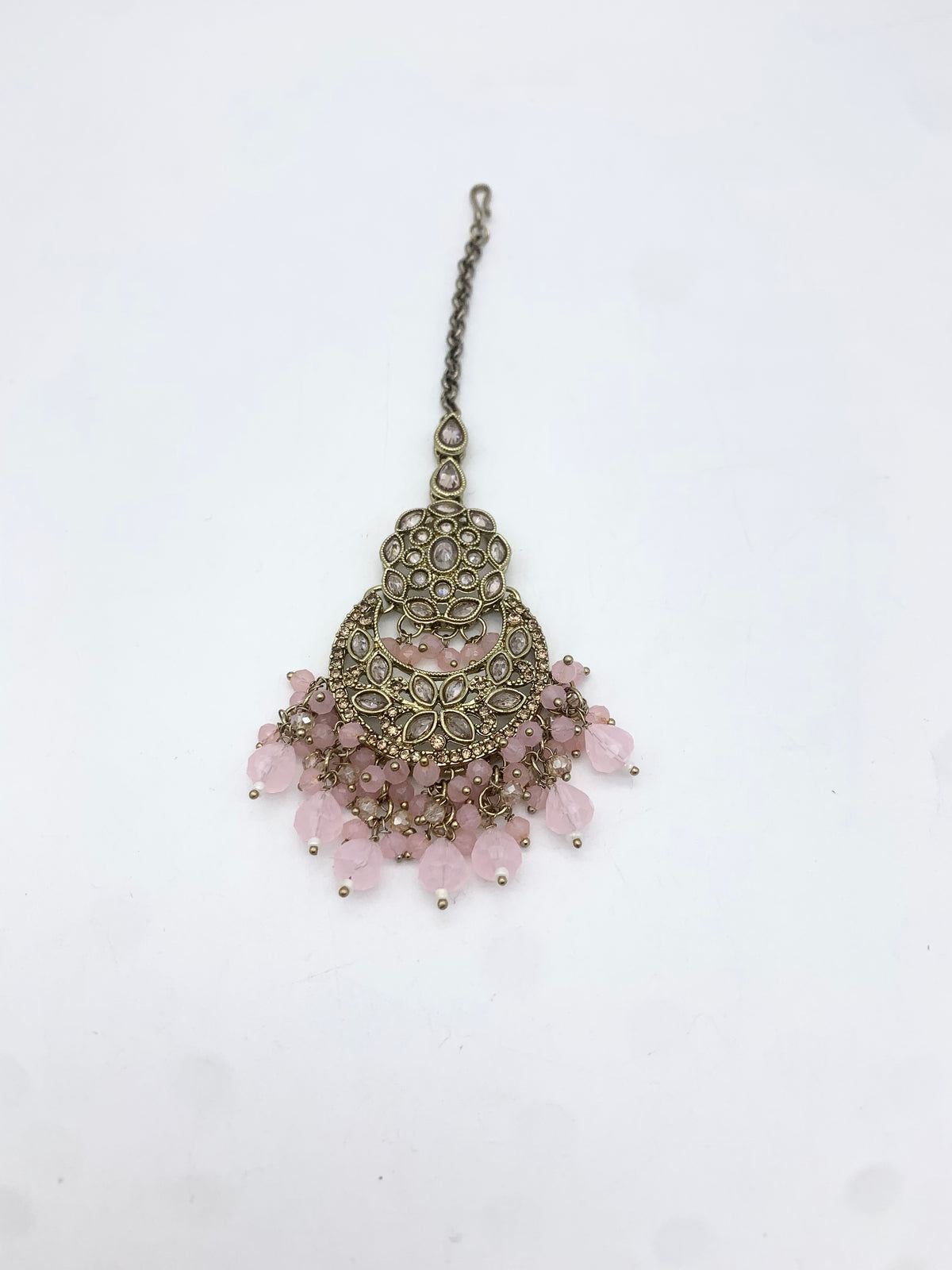 AM012 Gold and Pink necklace set Polki