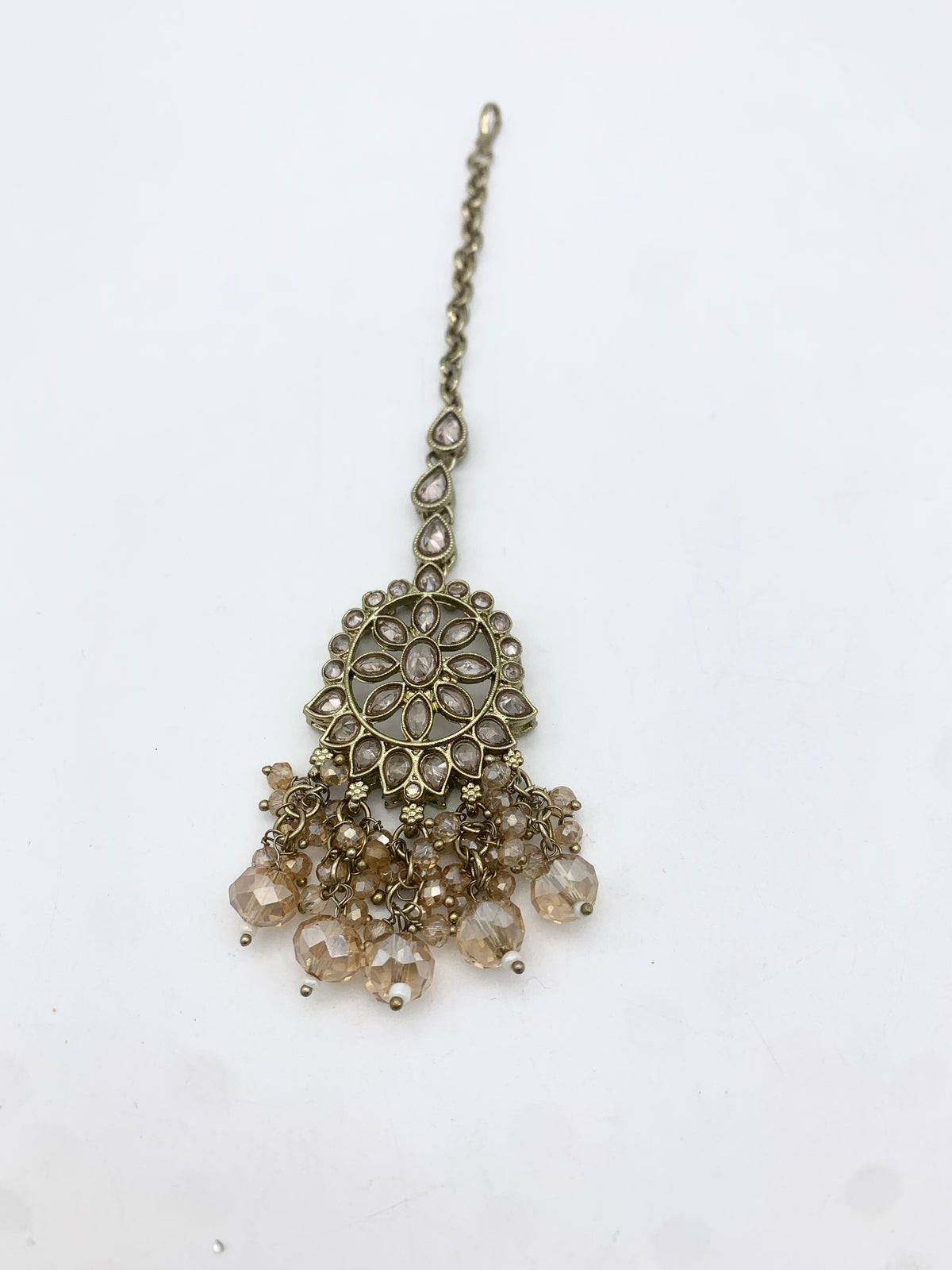 AM013 Full Gold necklace set Polki