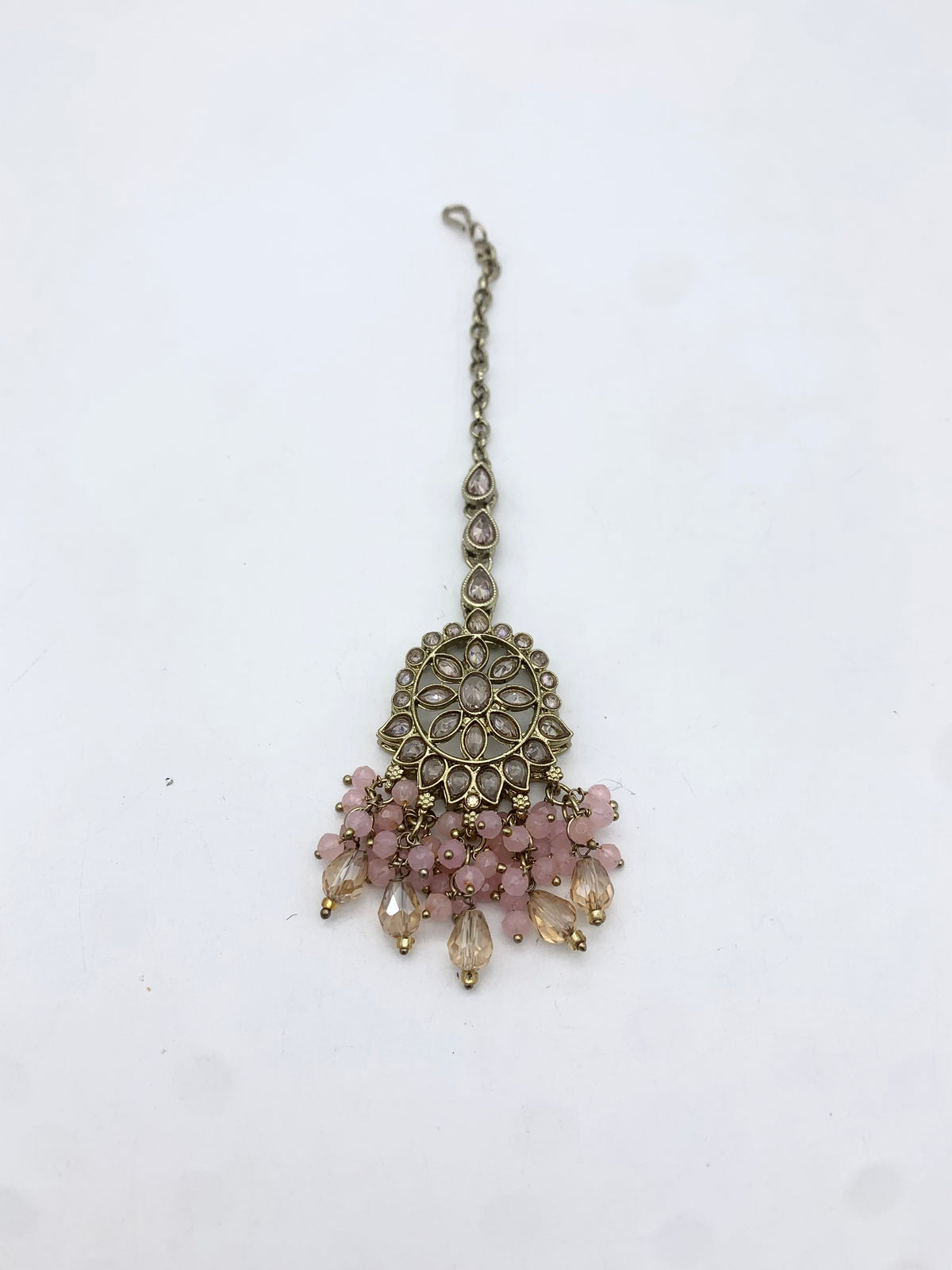 AM013 Gold and Pink necklace set Polki