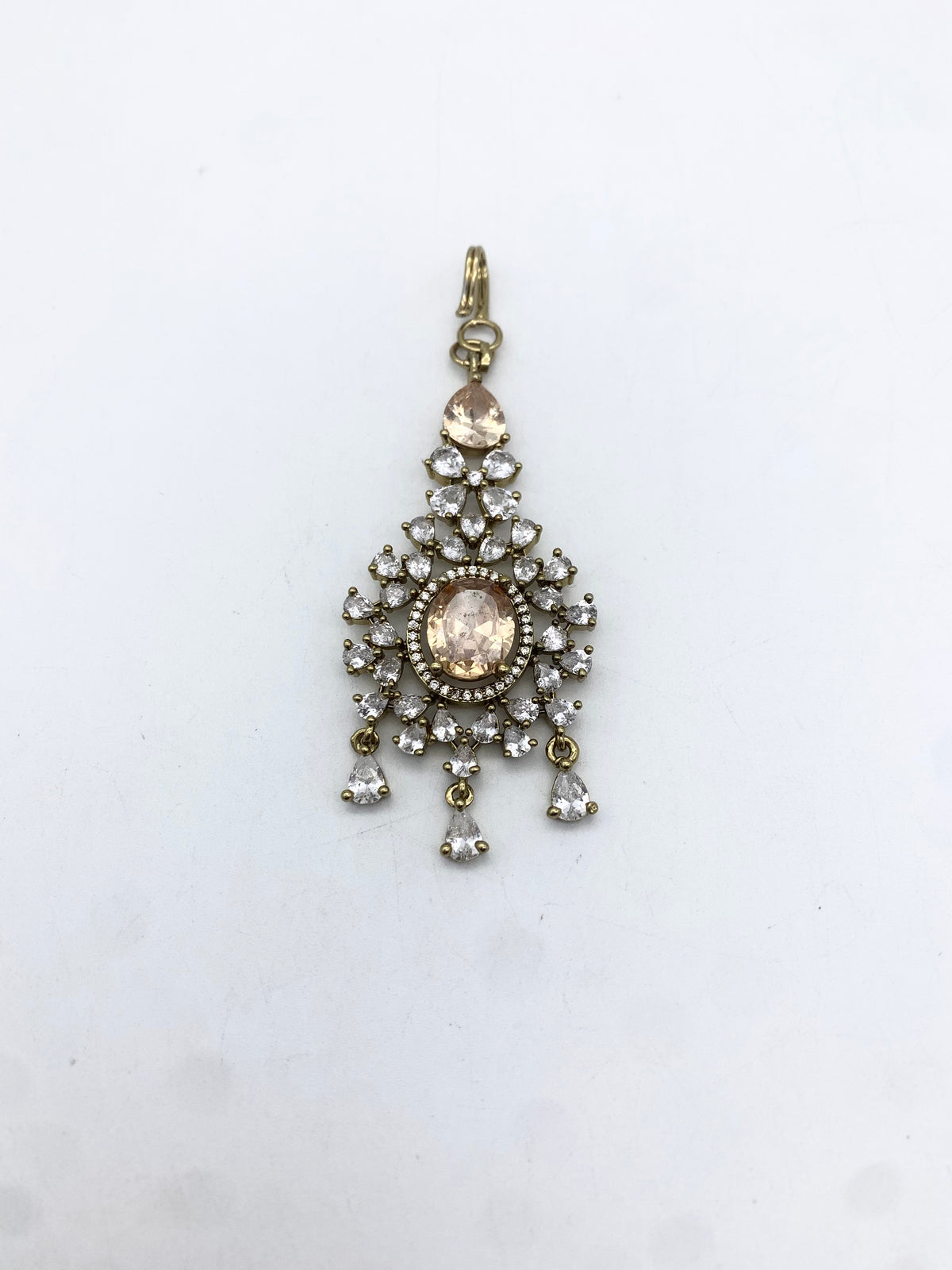 AM300 Antique Gold necklace set American diamond