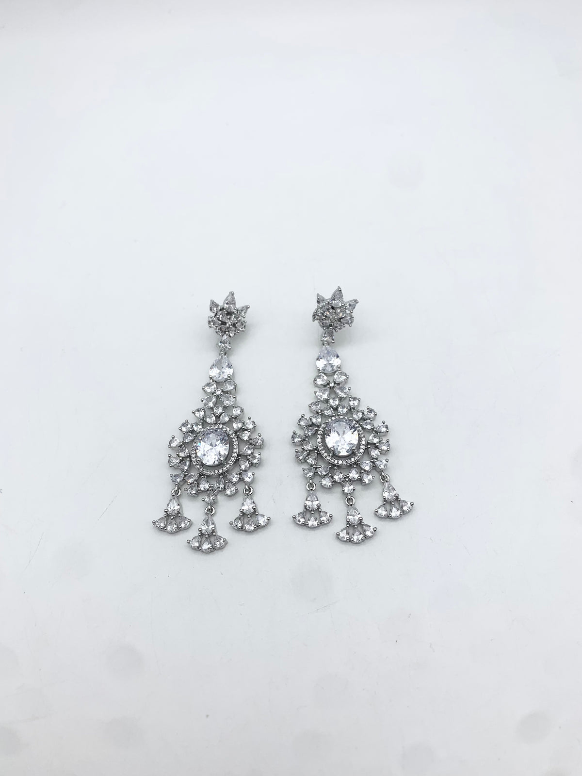 AM300 Silver Necklace set American diamond