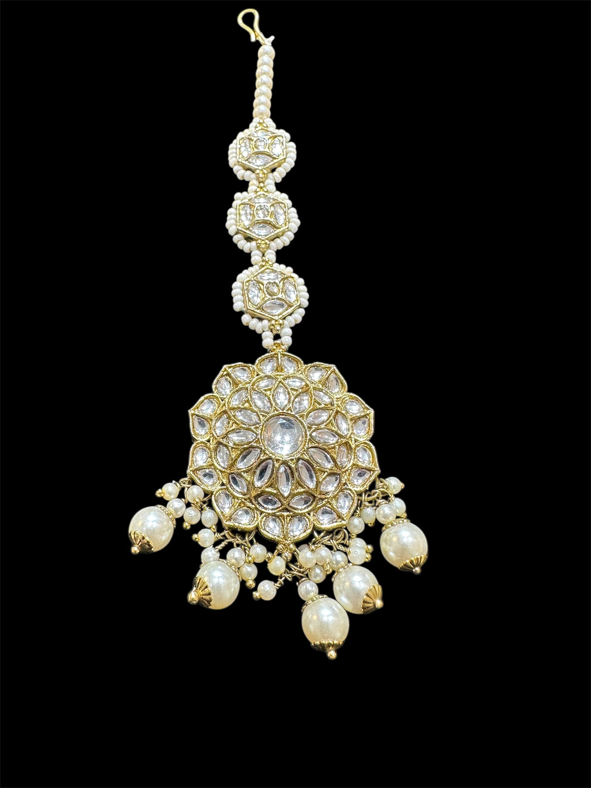 AN799 Antique Gold Kundan Choker Set