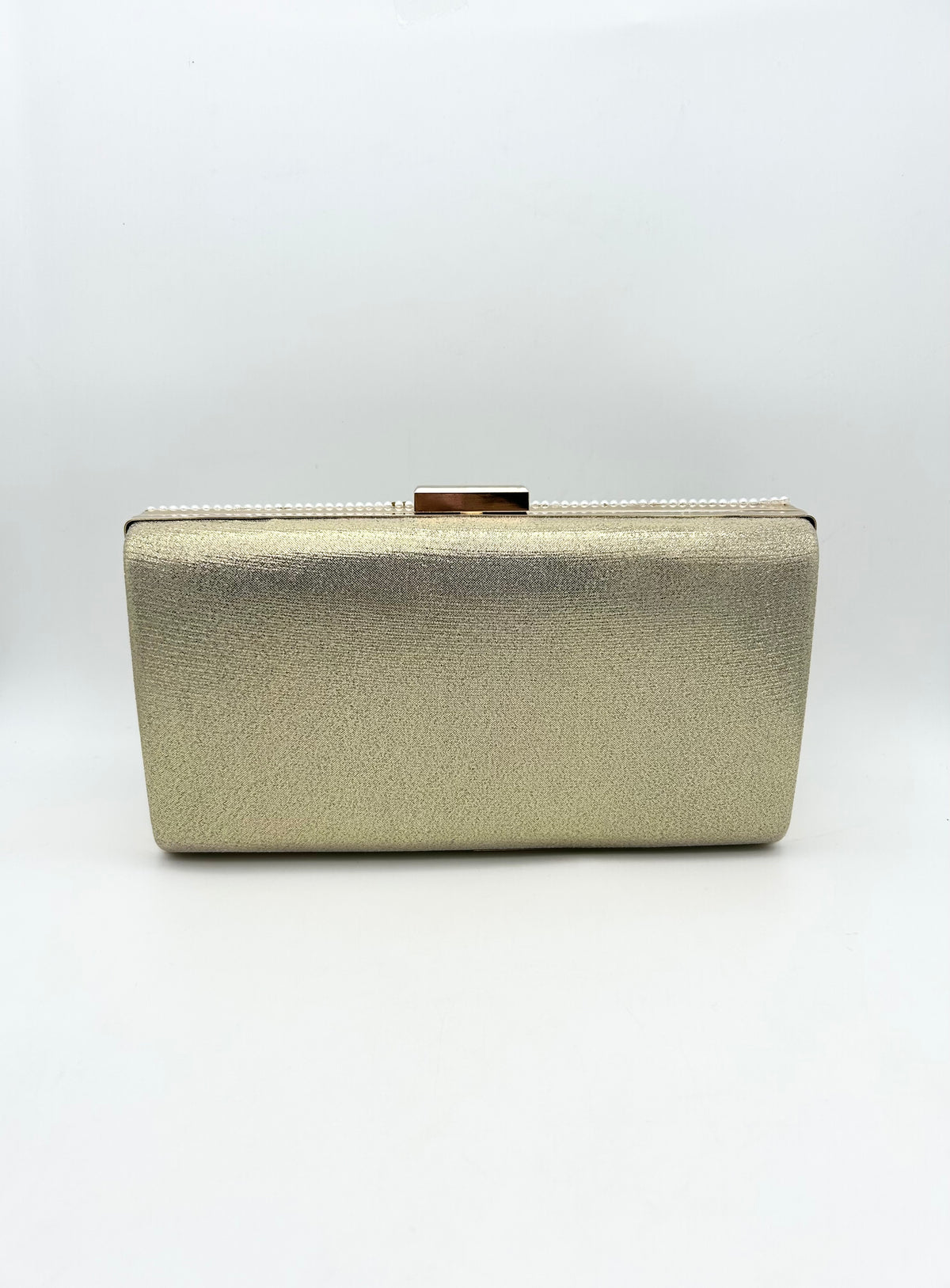 AM700 Gold and White clutch bag