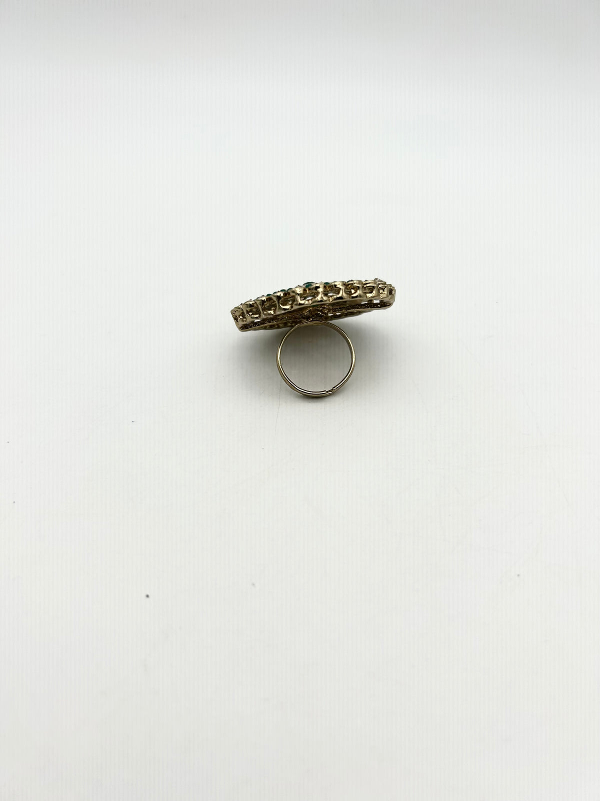 AM800 Gold and green adjustayring polki