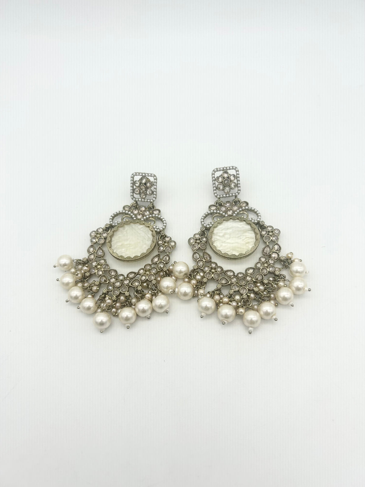 AM023 Gold earrings polki