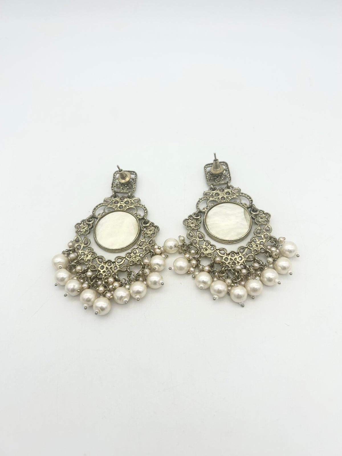 AM023 Gold earrings polki