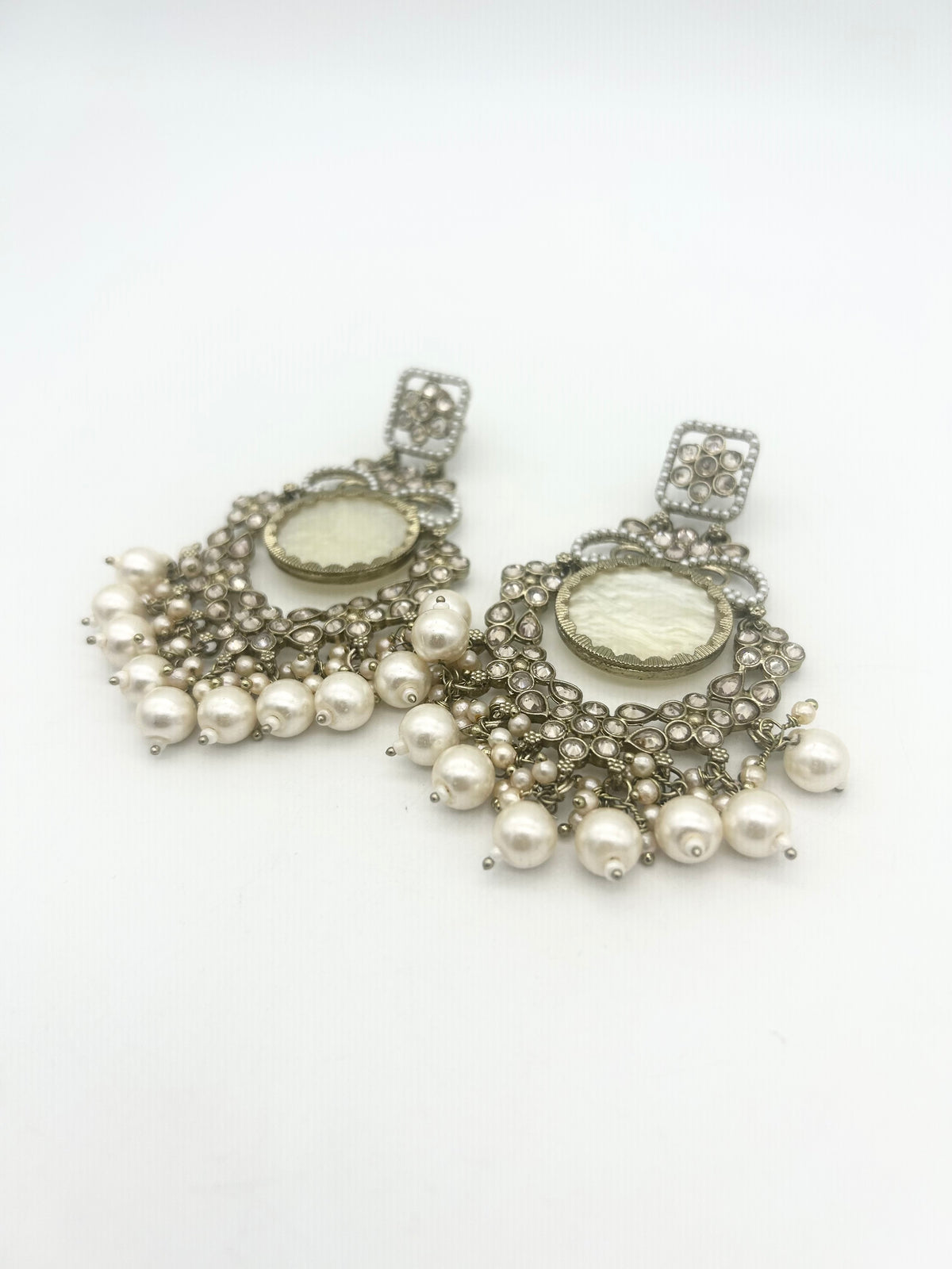 AM023 Gold earrings polki