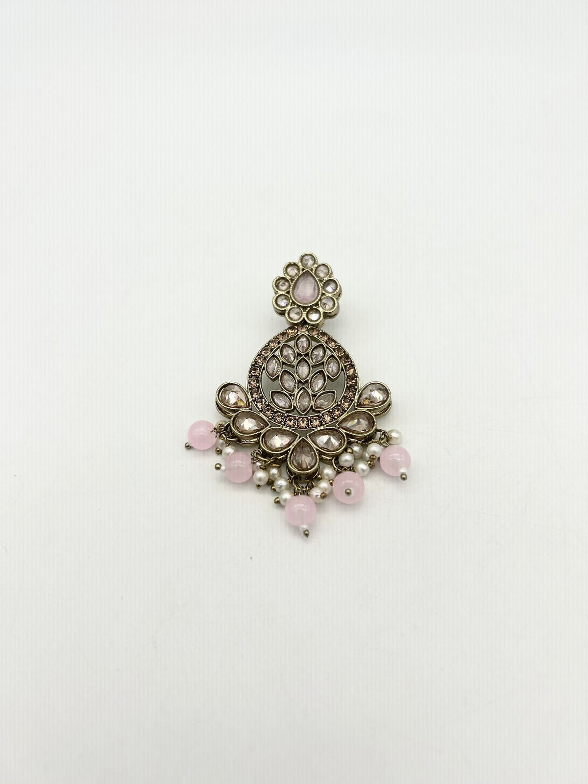 AM025 Gold and Pink earrings polki