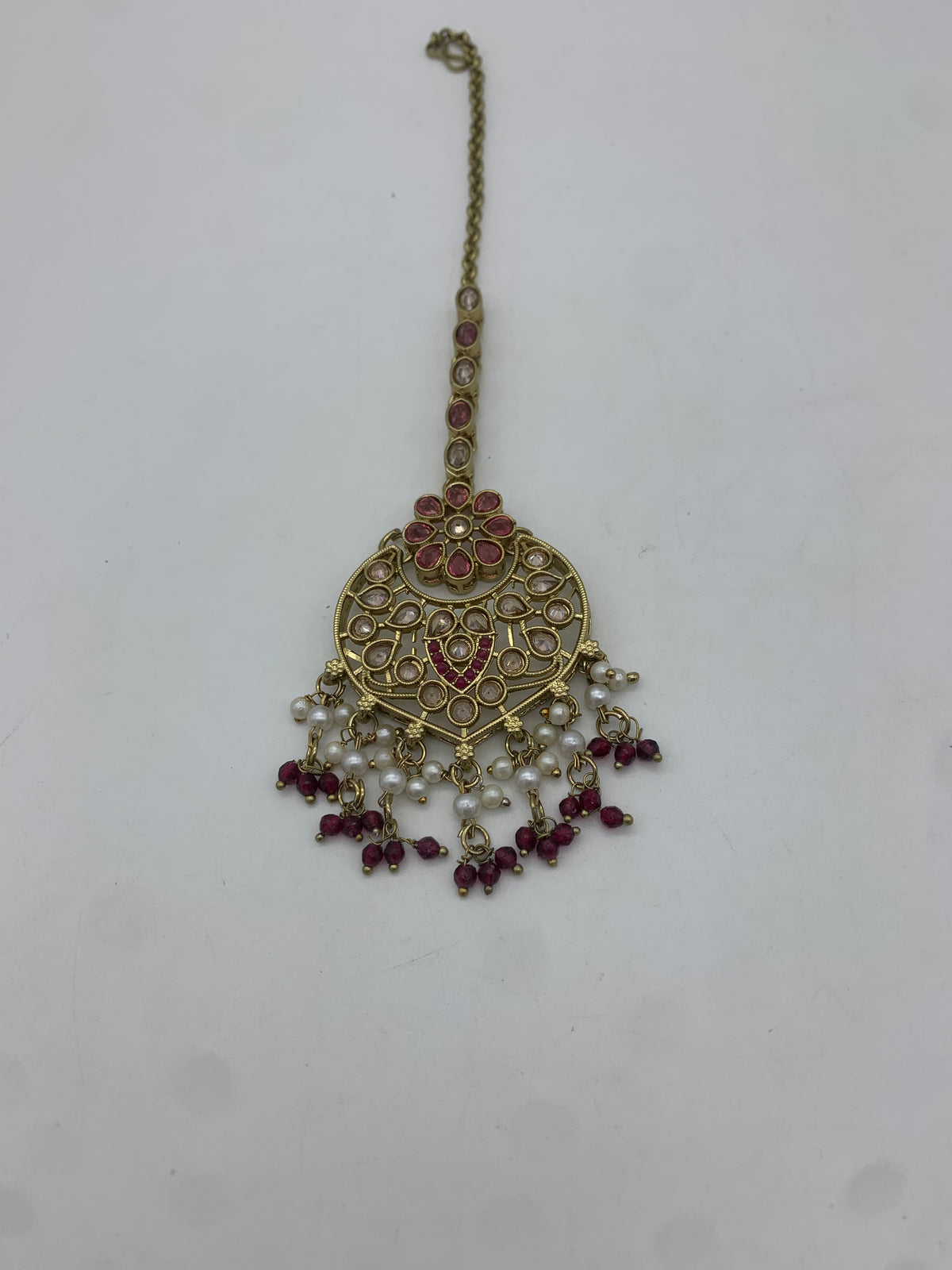 Am 011 Gold and plum necklace set