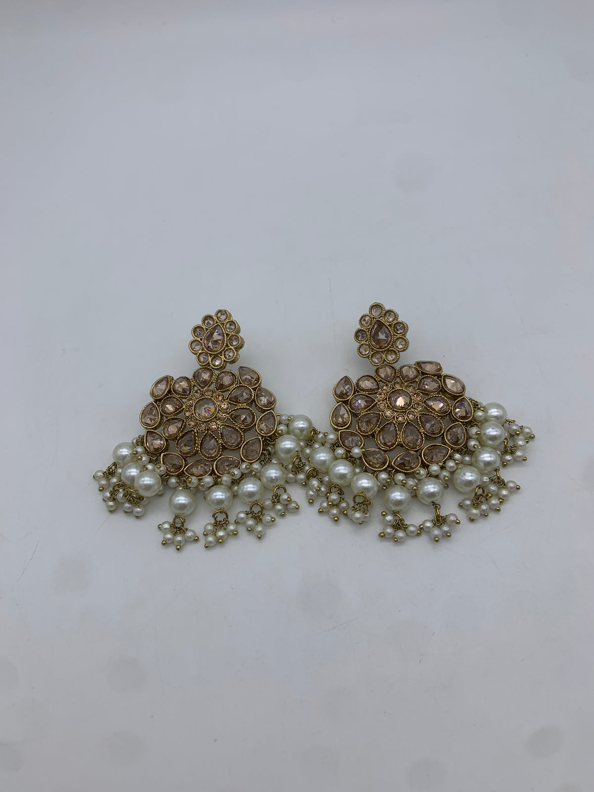 Am 006 Full Gold polki earrings