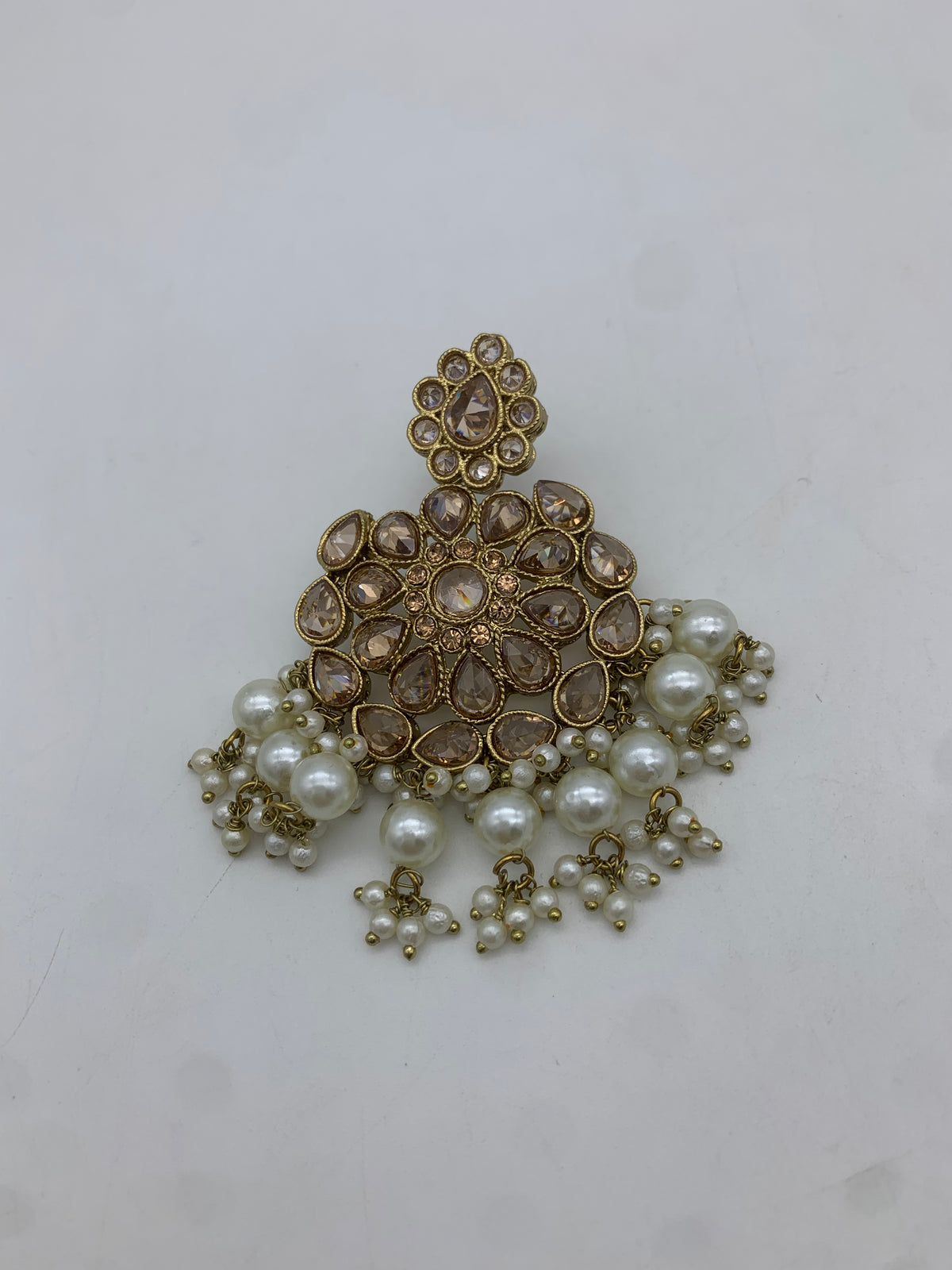 Am 006 Full Gold polki earrings