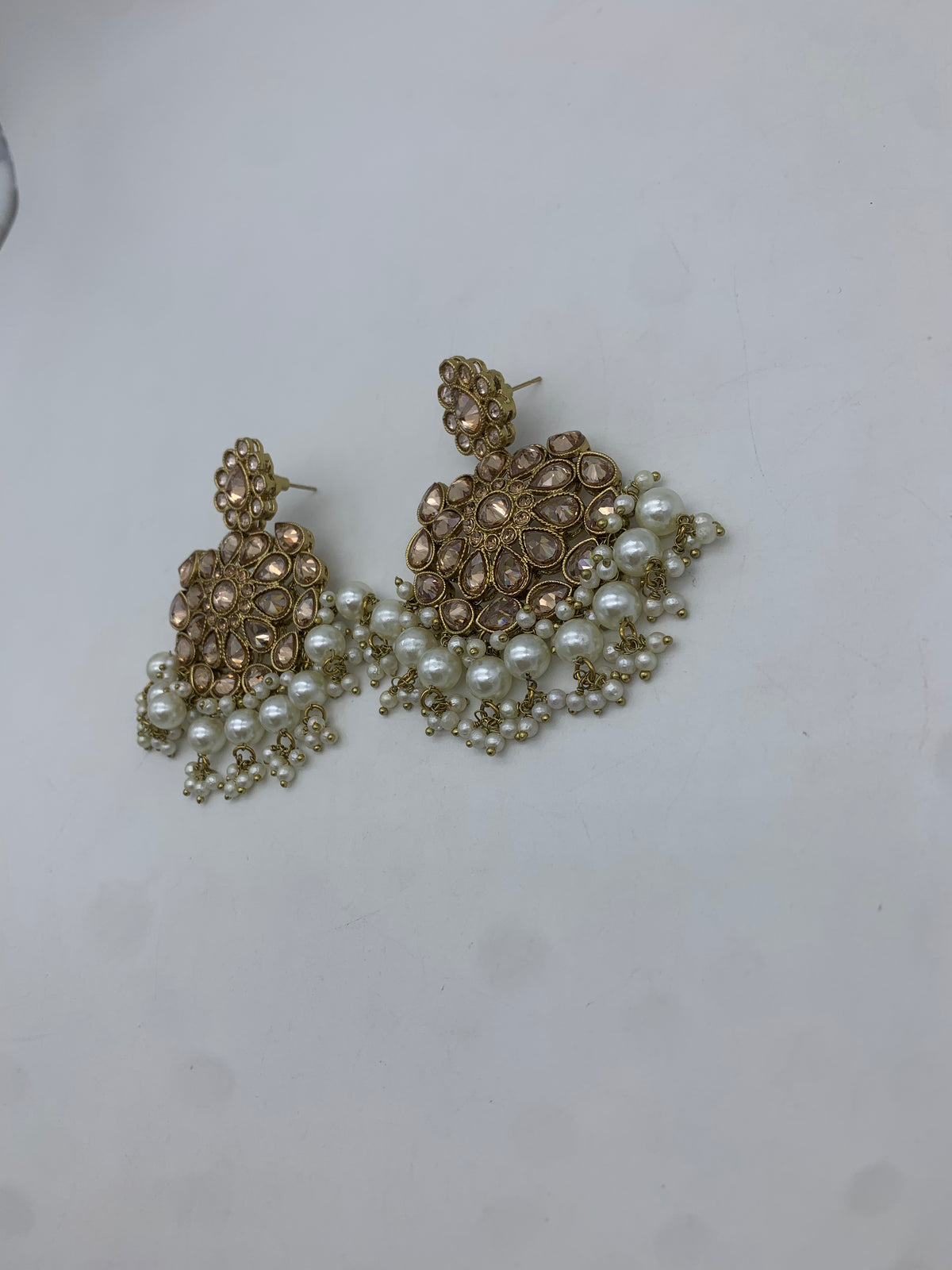 Am 006 Full Gold polki earrings