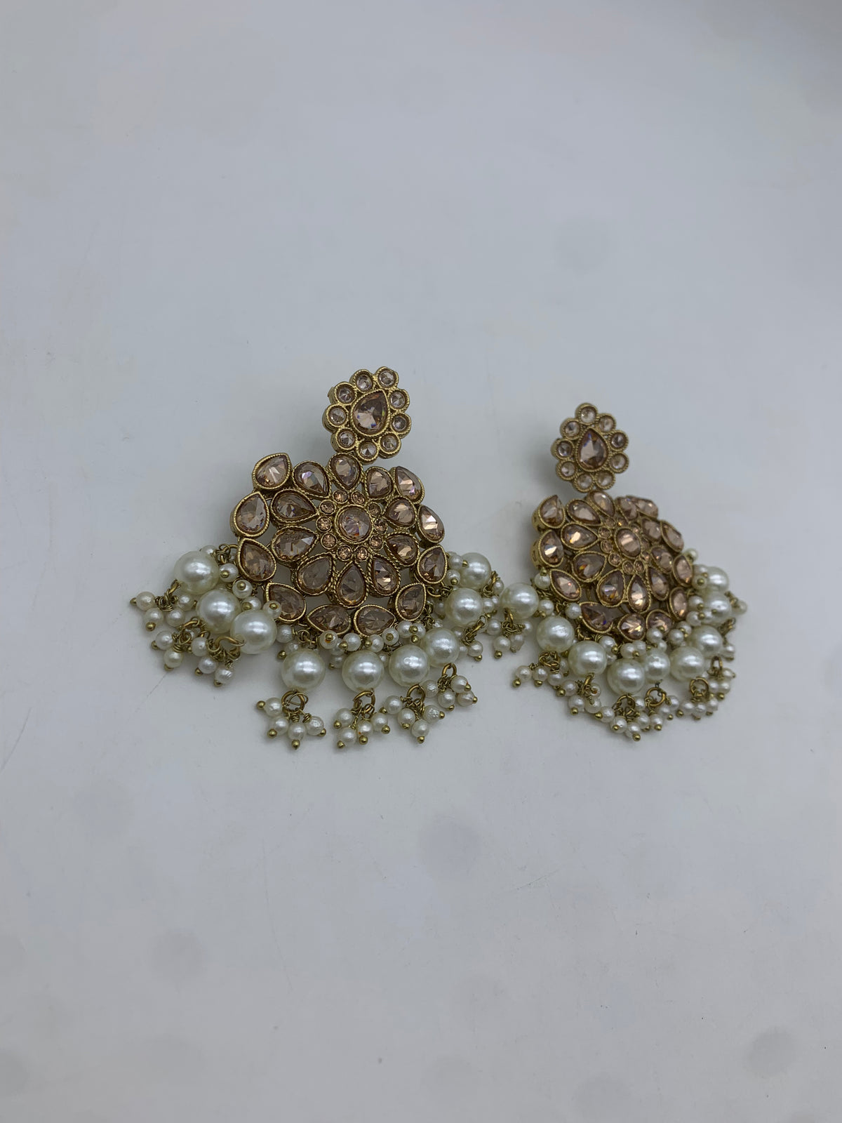 Am 006 Full Gold polki earrings