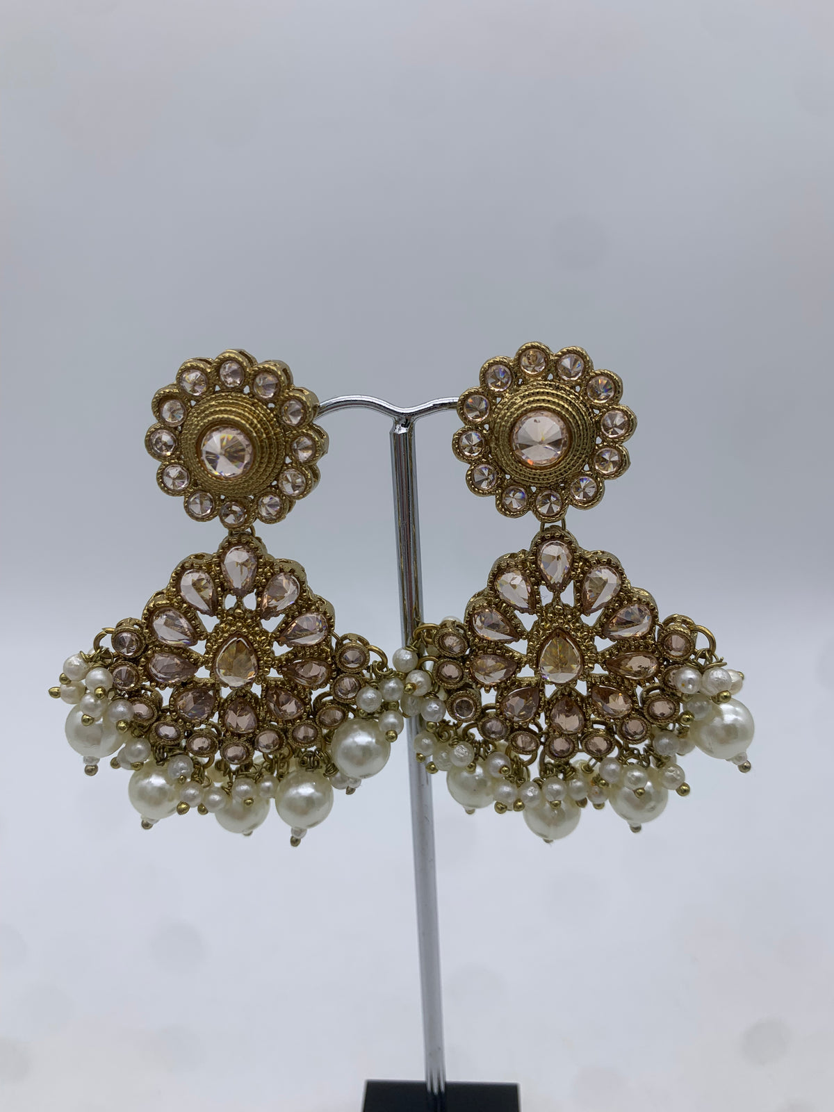 Am001 Gold polki earrings