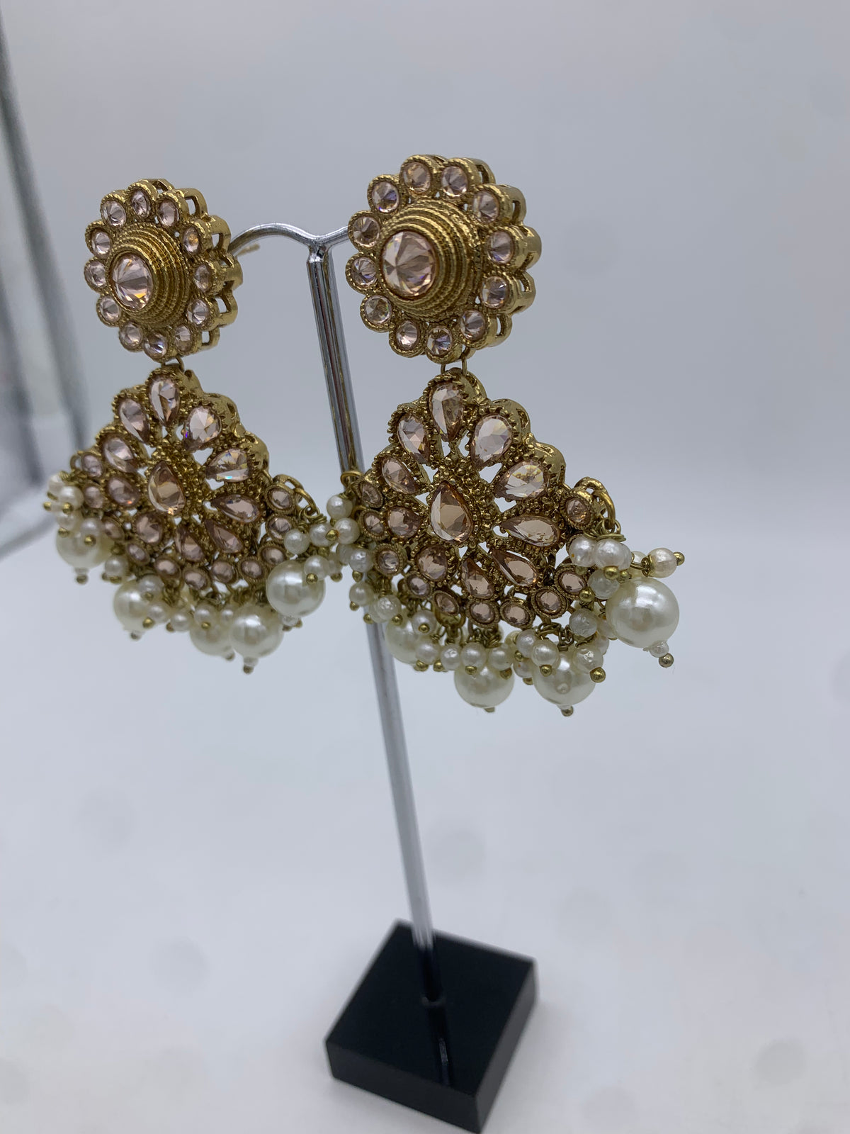 Am001 Gold polki earrings