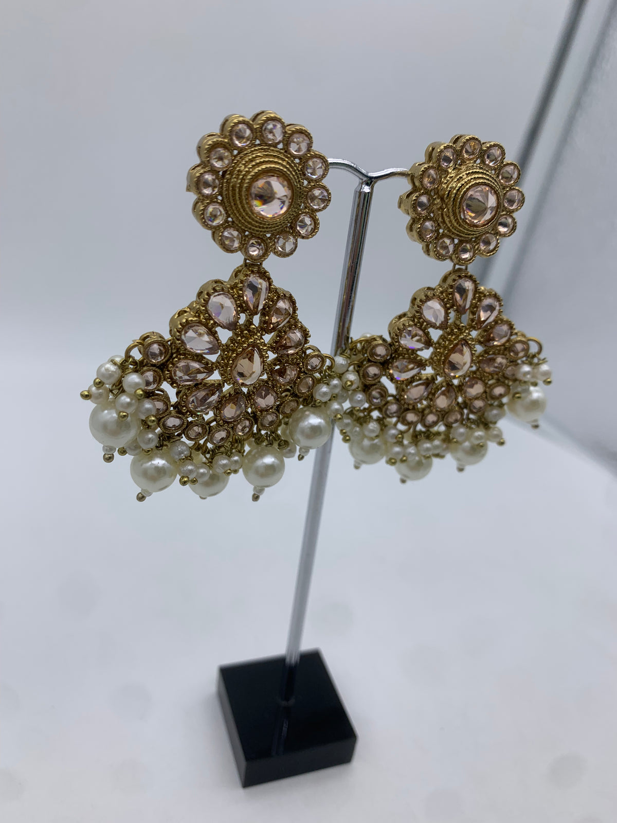 Am001 Gold polki earrings