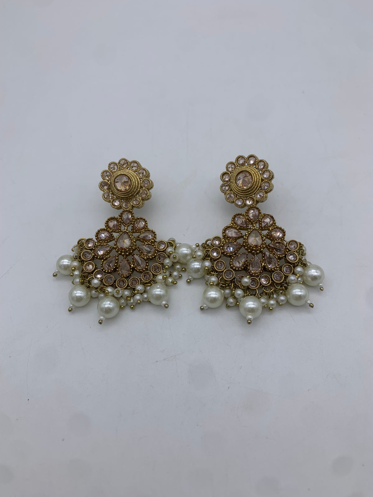 Am001 Gold polki earrings