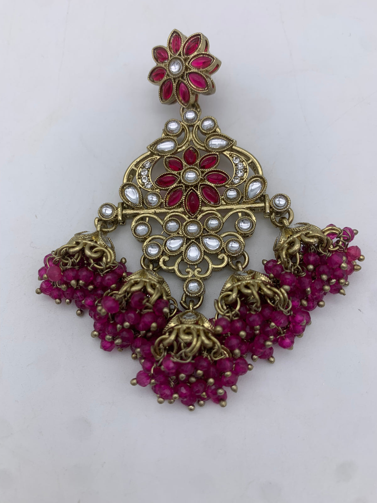 Am 002 Gold and pink earrings