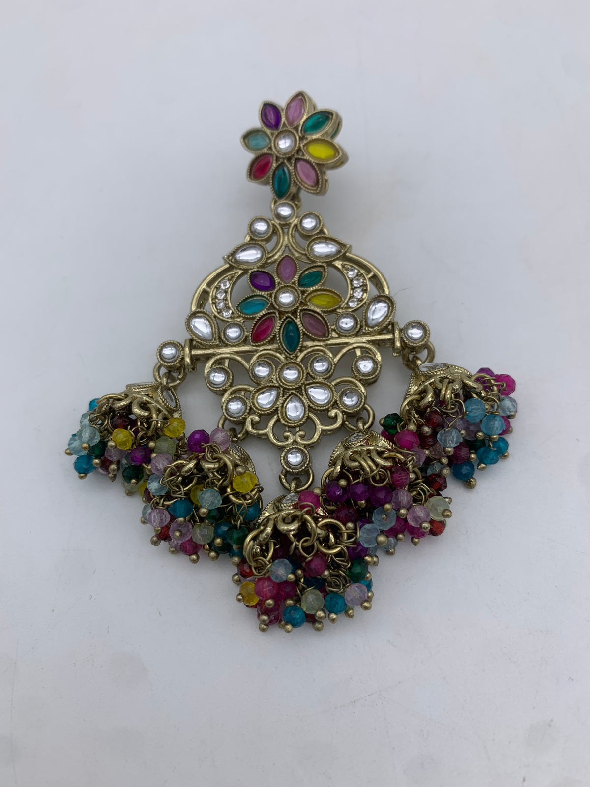 Am 002Gold multicoloured earrings