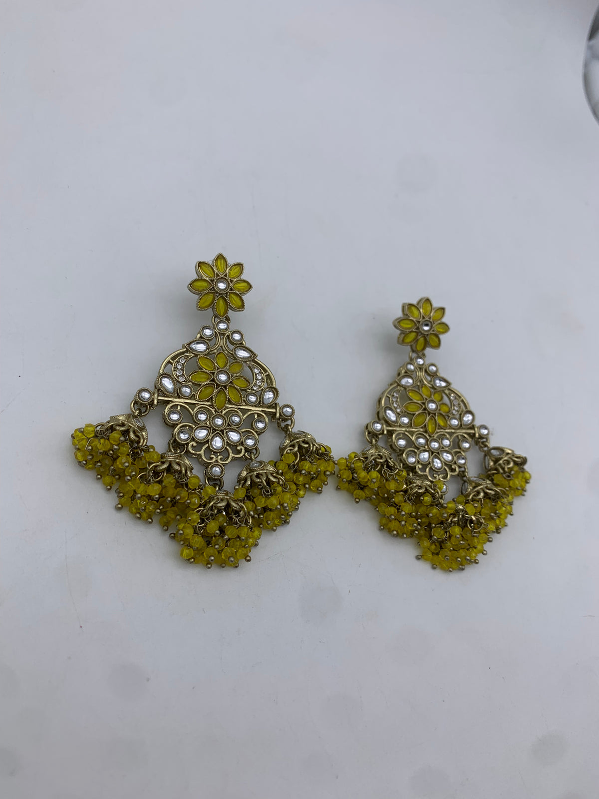 Am 002 Gold and Yellow Earrings