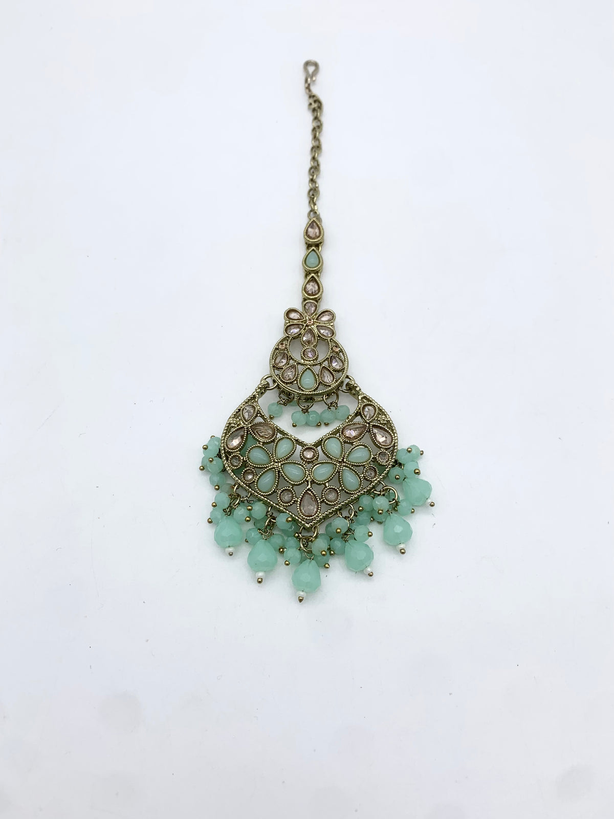 AM 600 Silver earring and tikka set polki