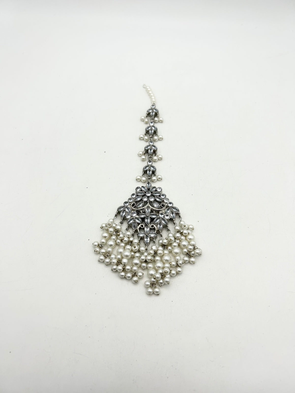 AM9025 Silver bridal necklace set Polki