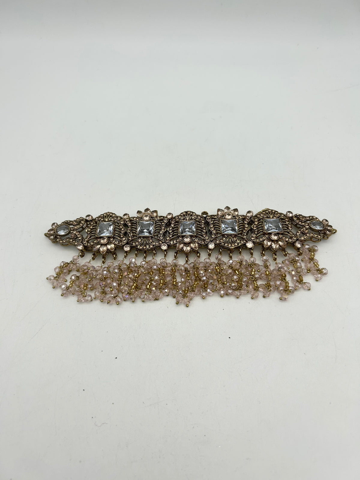 AM300 Gold and Pink Bridal Necklace and choker polki