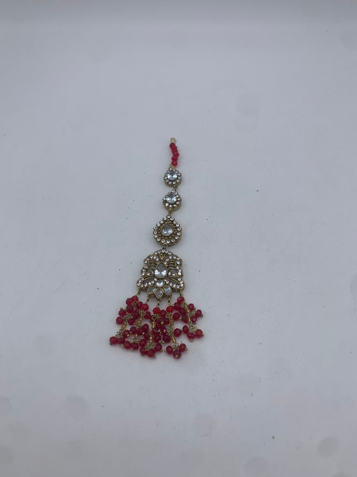 AM301 Gold and Red Bridal necklace and choker set Polki