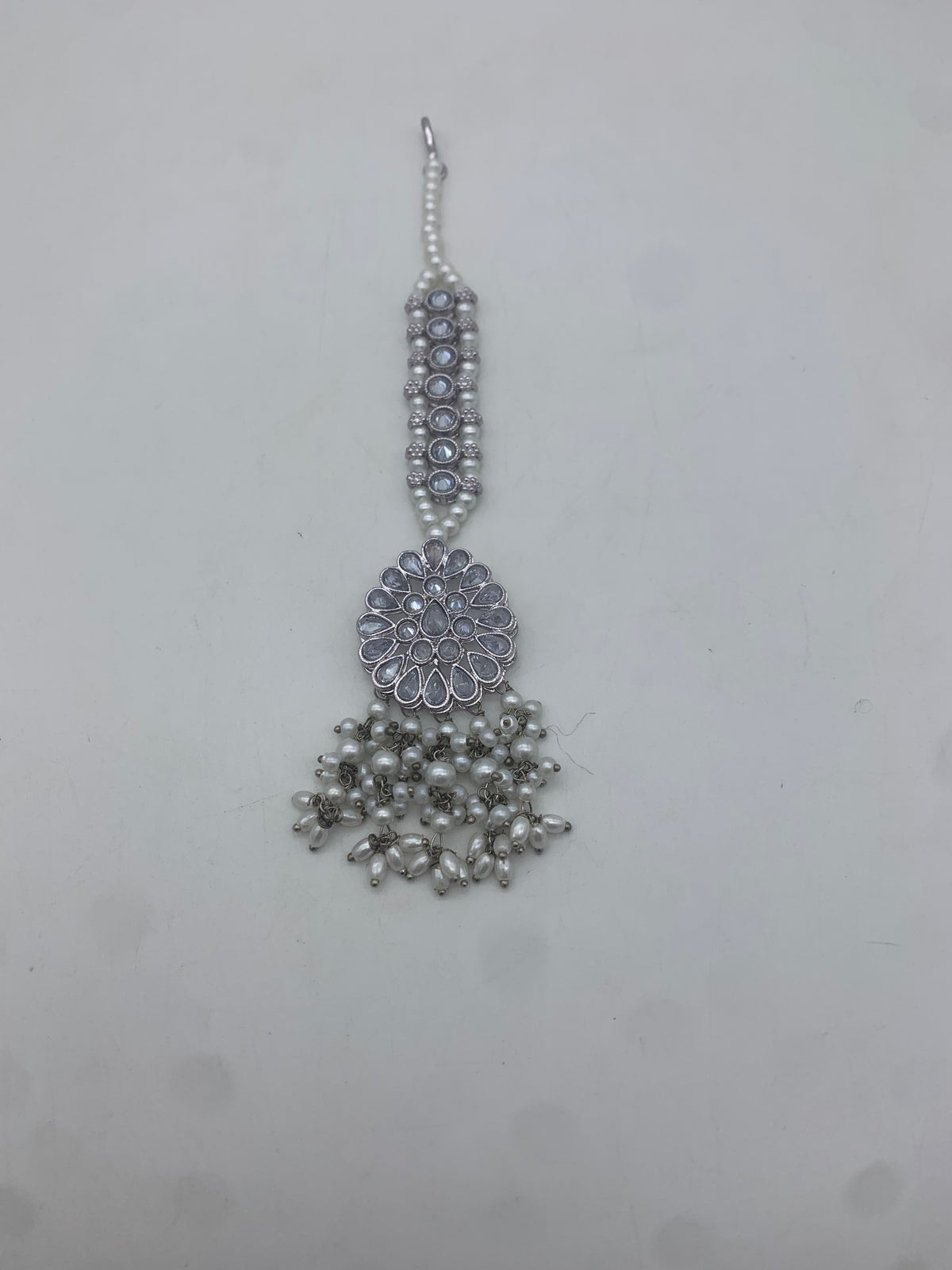 AM011 Silver Necklace set Polki