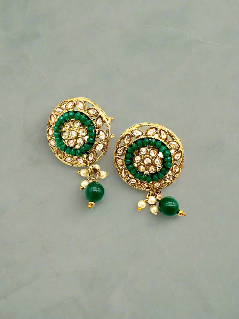 Round kundan studs image 0
